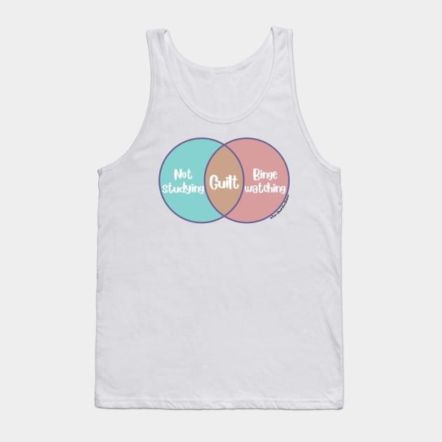 Venn Diagram Guilt: Not studying - Binge watching Tank Top by Jean-Claude Venn-Diagram